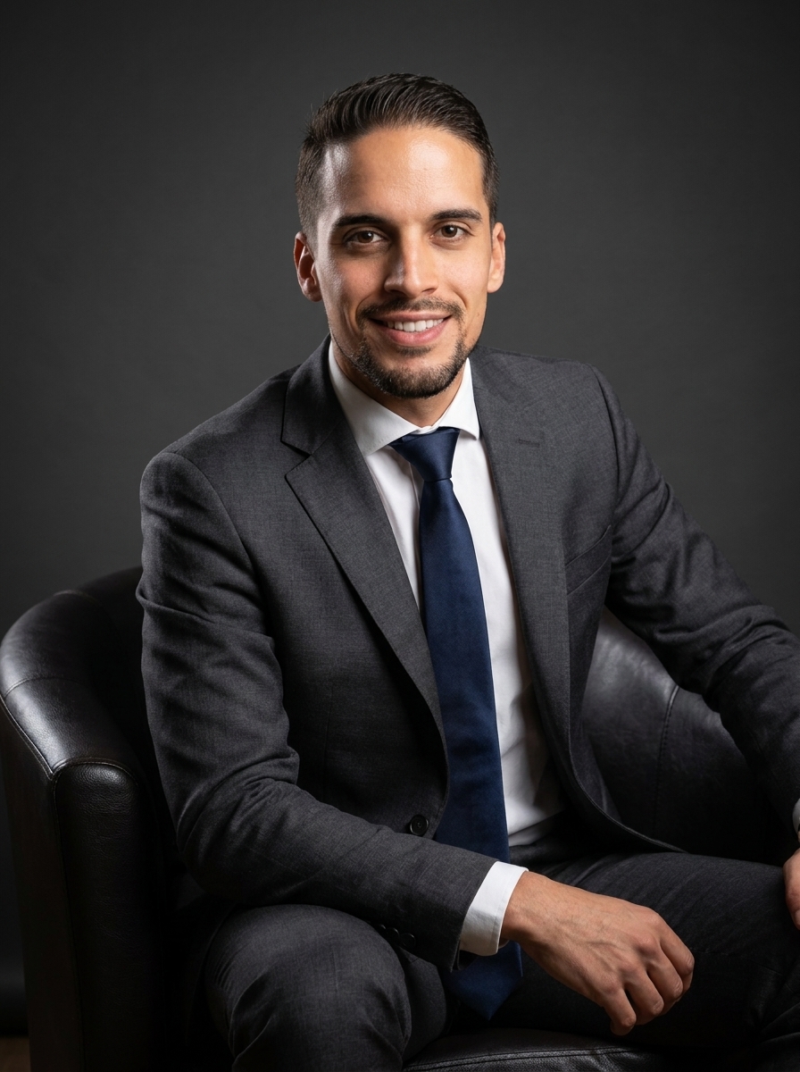 Retrato de estudio de José Miguel López, fundador de Crypto Finanzas
